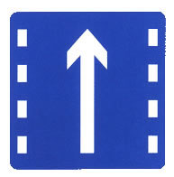 直行車道標志