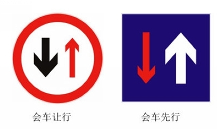 先會車的交通標(biāo)志
