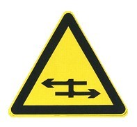 交叉平面交叉-警告標志圖
