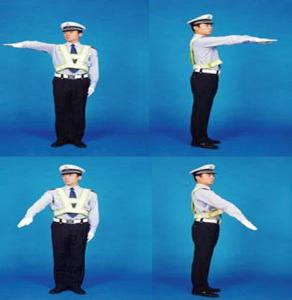 放慢慢速信號手勢
