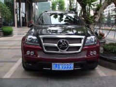 偶遇一輛SUV，車牌4個9，車標