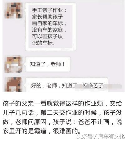 幼兒園作業又讓孩子畫自己家車標，這難道不是赤裸裸的攀比嗎？